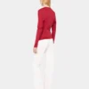 Jerseybluse med rynkede detaljer