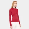 Jerseybluse med rynkede detaljer