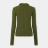 Khakifarvet sweater i uld