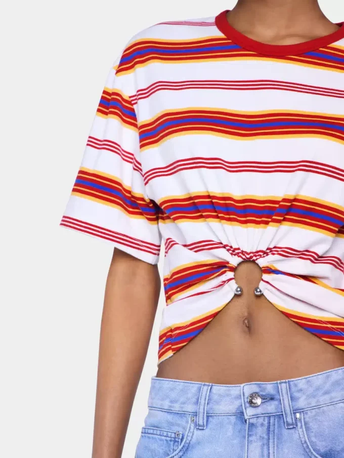 Kort T-shirt i bomuld