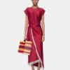 Tote bag i raffia med stropper