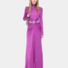 Lang kjole i jersey i fuchsia