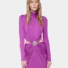 Lang kjole i jersey i fuchsia