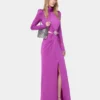 Lang kjole i jersey i fuchsia