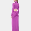 Lang kjole i jersey i fuchsia