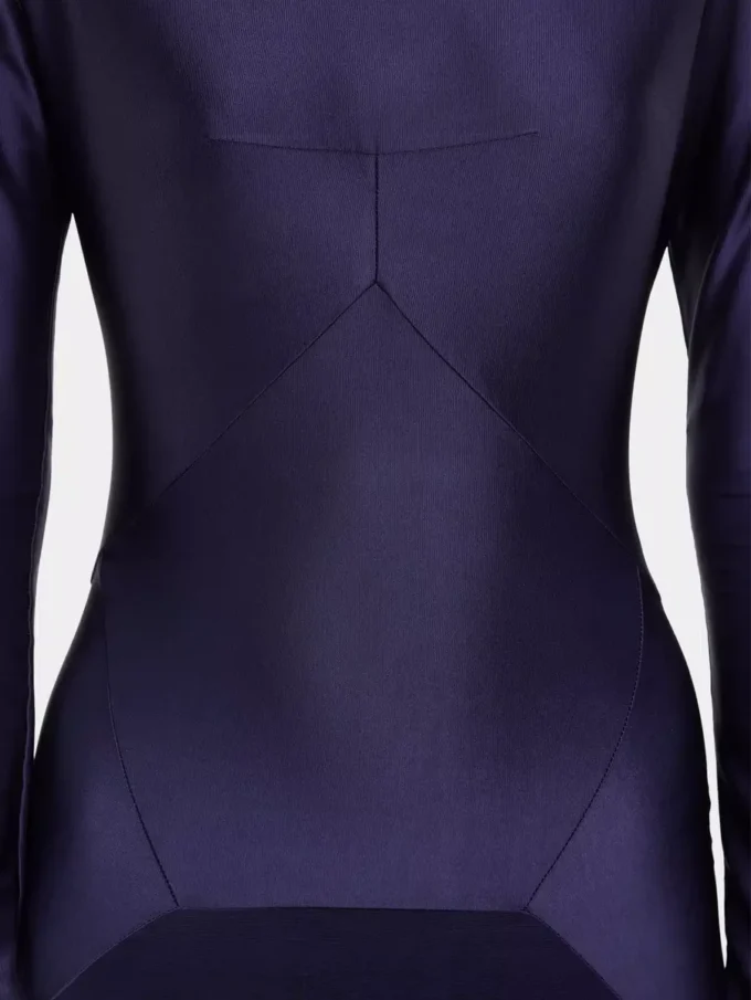 Lang kjole i jersey med godet-detaljer