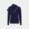 Marineblå sweater i uld
