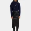Marineblå sweater i uld