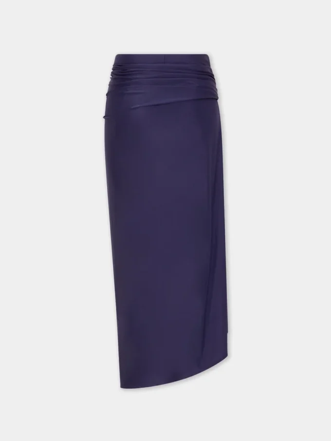 Midi-jersey nederdel med piercing