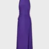 Midi-kjole i draperet jersey