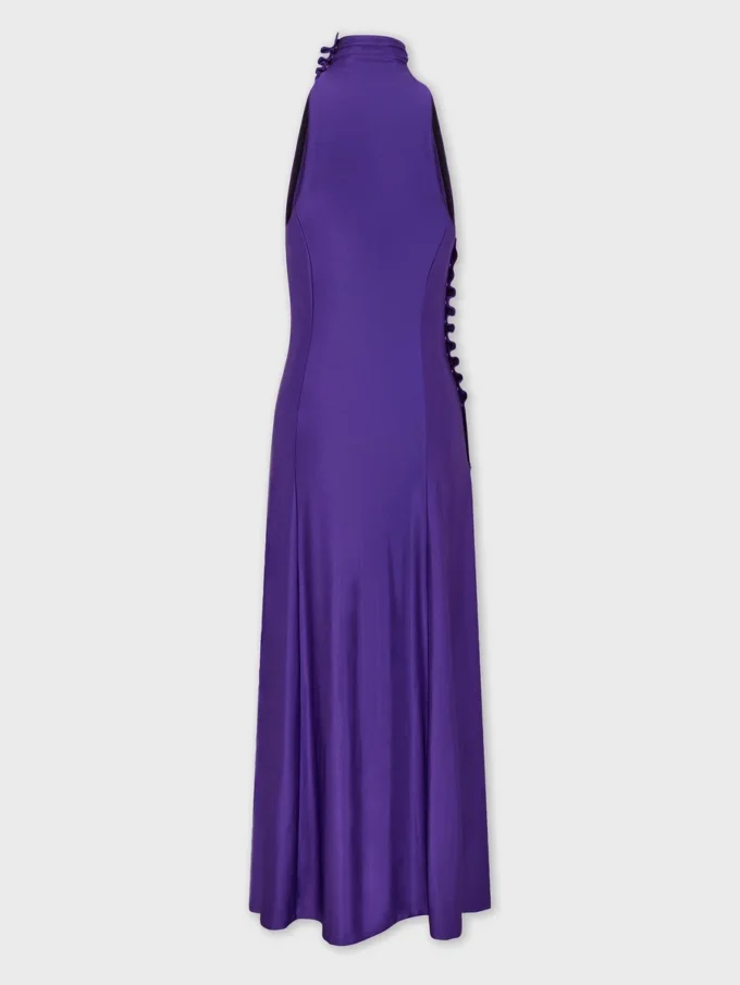 Midi-kjole i draperet jersey