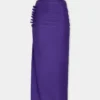 Midi-lang draperet jersey nederdel