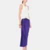 Midi-lang draperet jersey nederdel