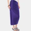 Midi-lang draperet jersey nederdel
