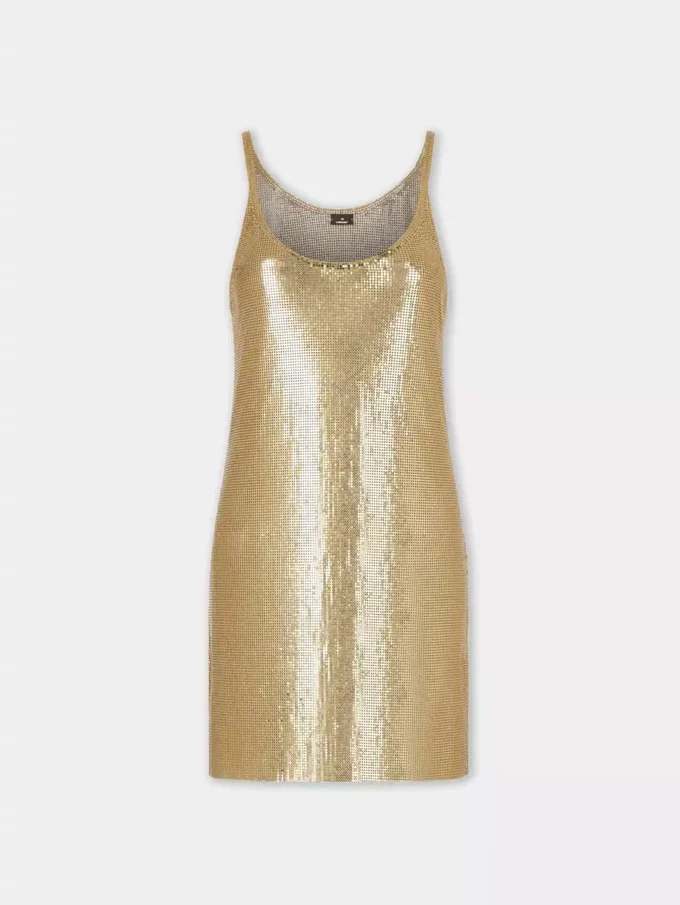 Mini tank top kjole i mesh