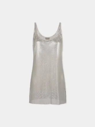Mini tank top kjole i mesh