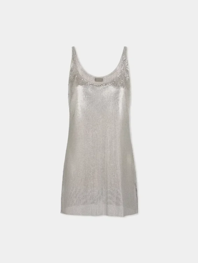 Mini tank top kjole i mesh