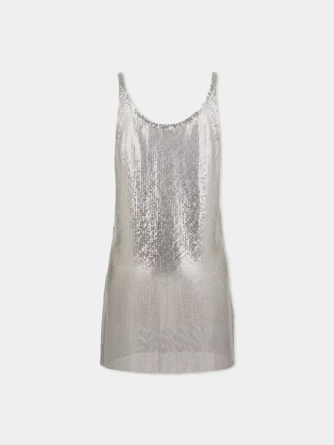 Mini tank top kjole i mesh
