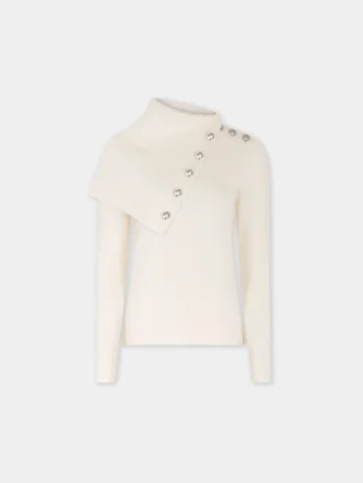 Offwhite sweater i uld