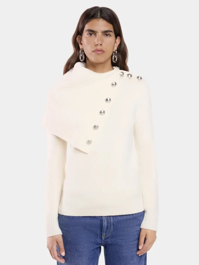 Offwhite sweater i uld