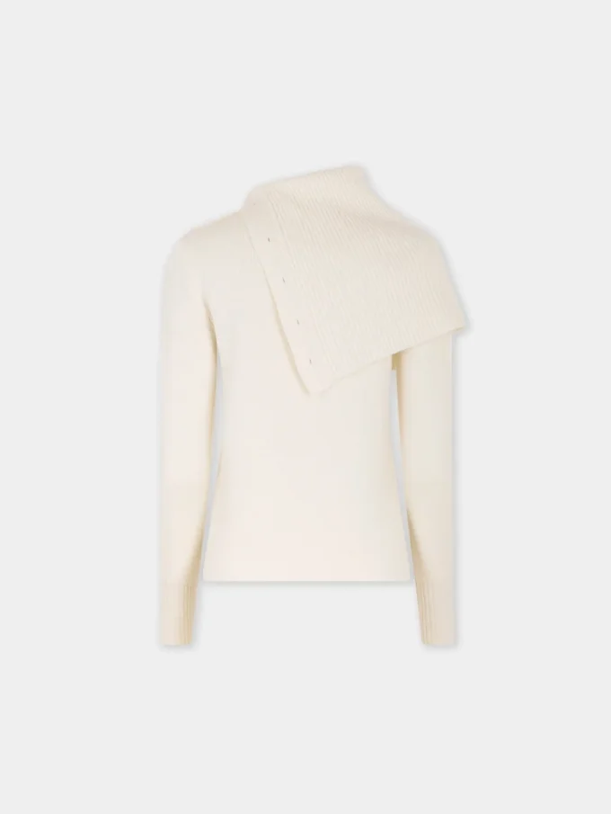 Offwhite sweater i uld