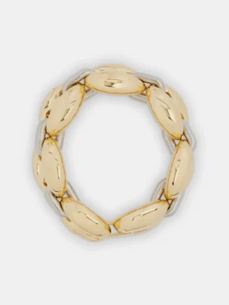 Otte tykke tofarvede armbånd