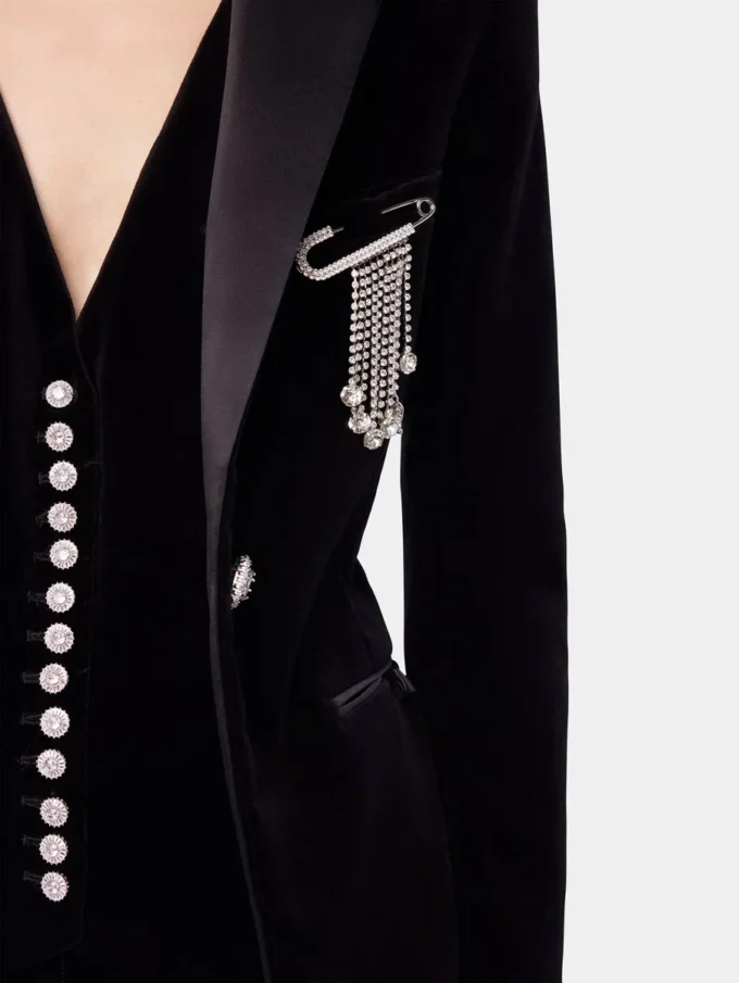 Pin-vedhæng med strass