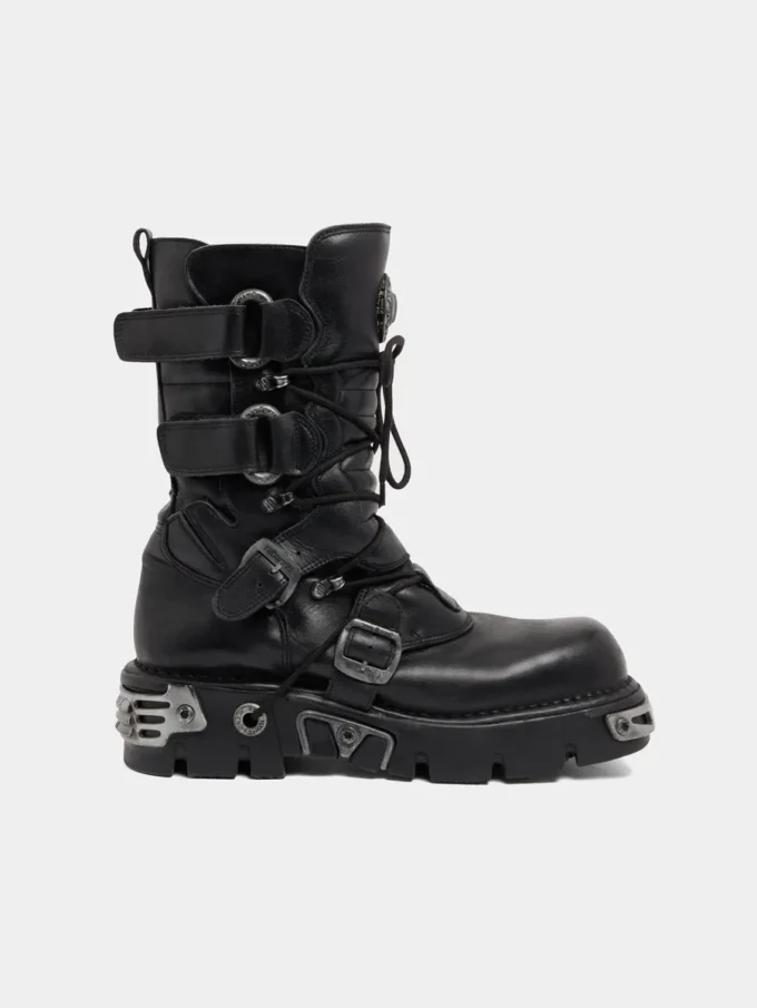 Rabanne x New Rock sorte støvler
