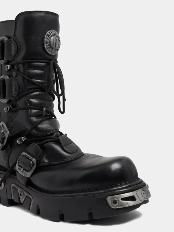 Rabanne x New Rock sorte støvler