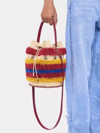 Raffia-bucketbag