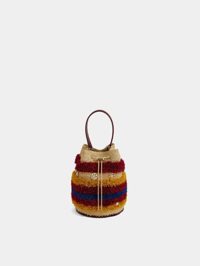 Raffia-bucketbag