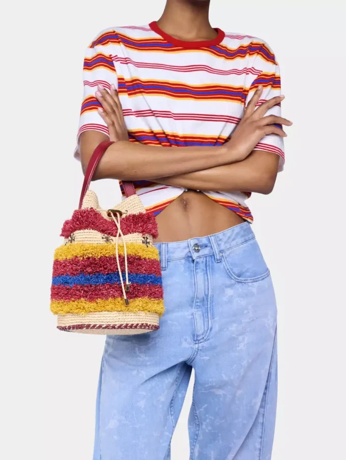 Raffia-bucketbag