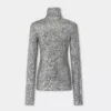 Rullekravebluse i pailletter