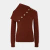 Rustfarvet sweater i uld
