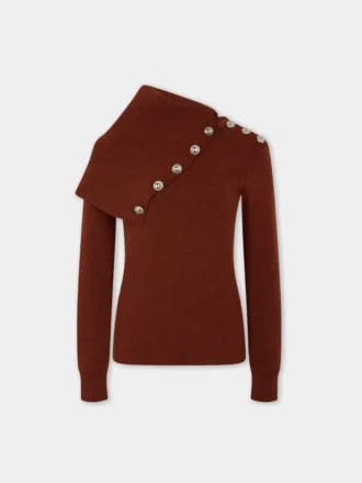 Rustfarvet sweater i uld