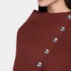 Rustfarvet sweater i uld