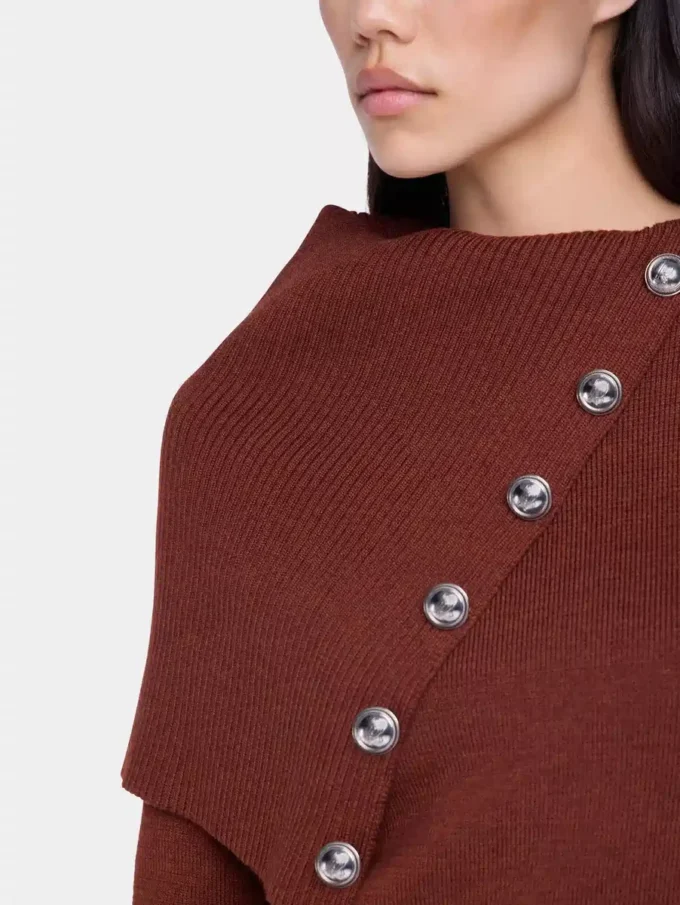 Rustfarvet sweater i uld