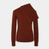 Rustfarvet sweater i uld