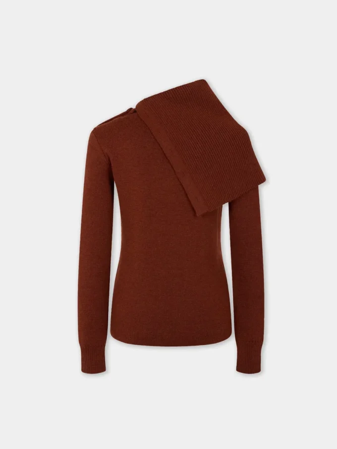 Rustfarvet sweater i uld