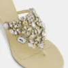Sandaler med lav hæl og strass