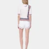 Shorts i denim med broderede detaljer