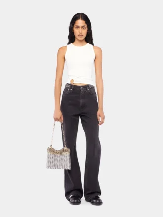 Signatur-jeans i sort med 1969-skiver
