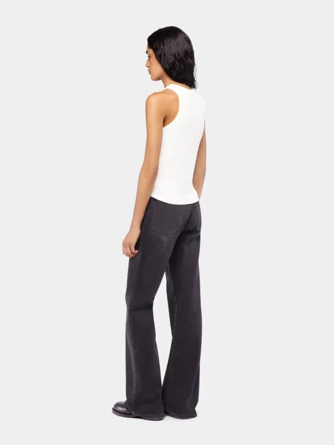 Signatur-jeans i sort med 1969-skiver