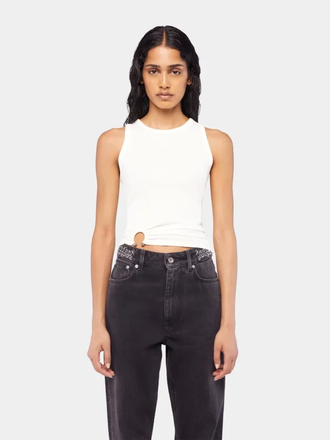 Signatur-jeans i sort med 1969-skiver