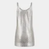 Sølvfarvet tanktop i mesh