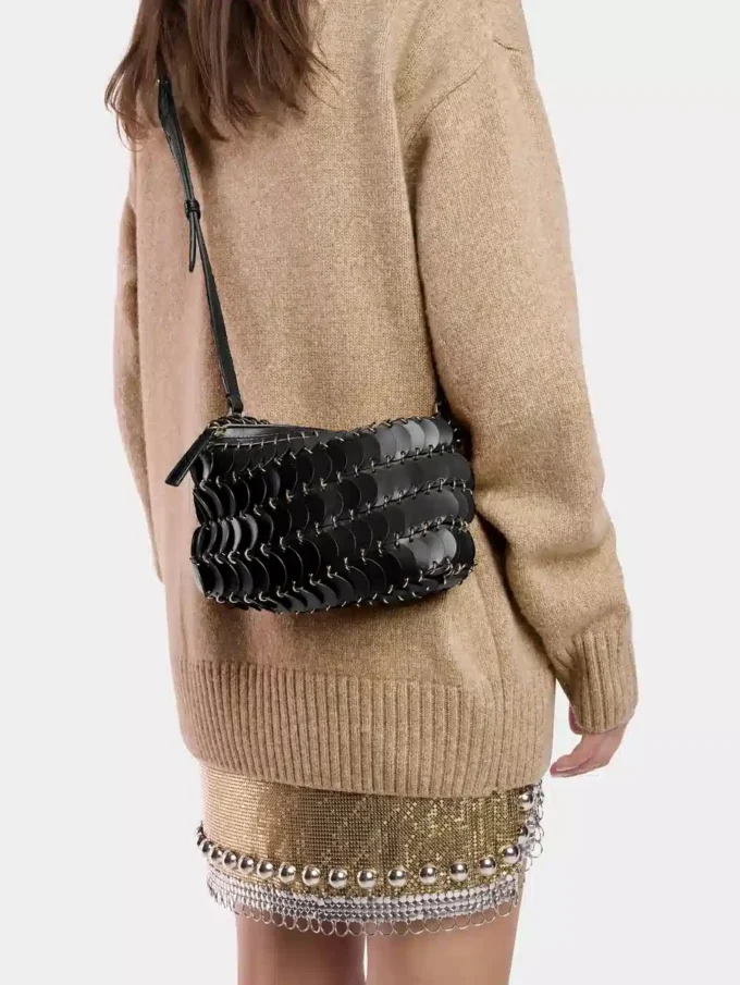 Sort Paco crossbody lædertaske