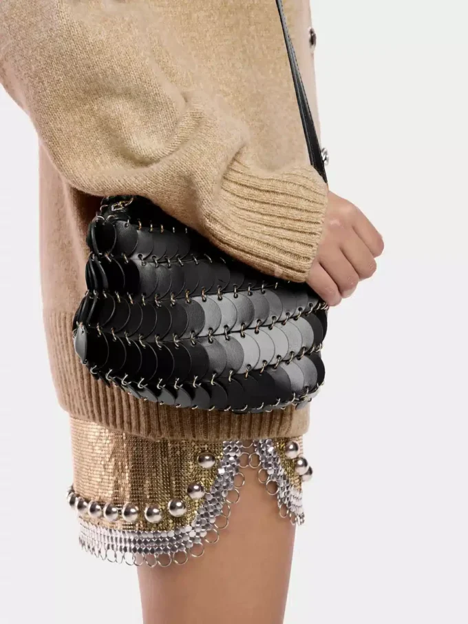 Sort Paco crossbody lædertaske