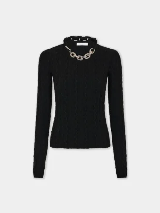 Sort sweater i uld