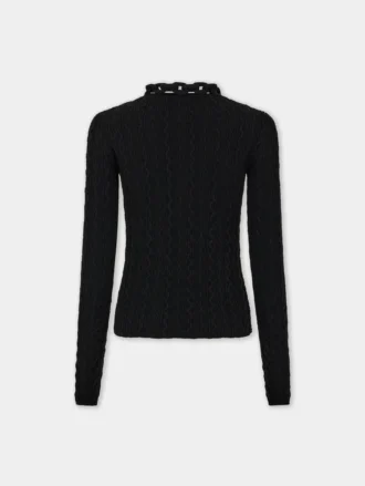 Sort sweater i uld