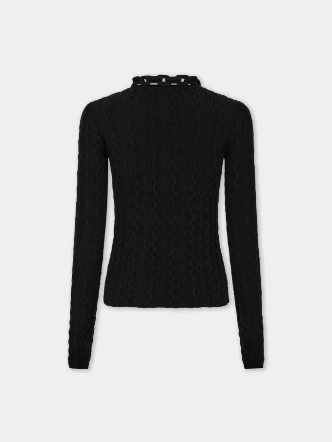 Sort sweater i uld